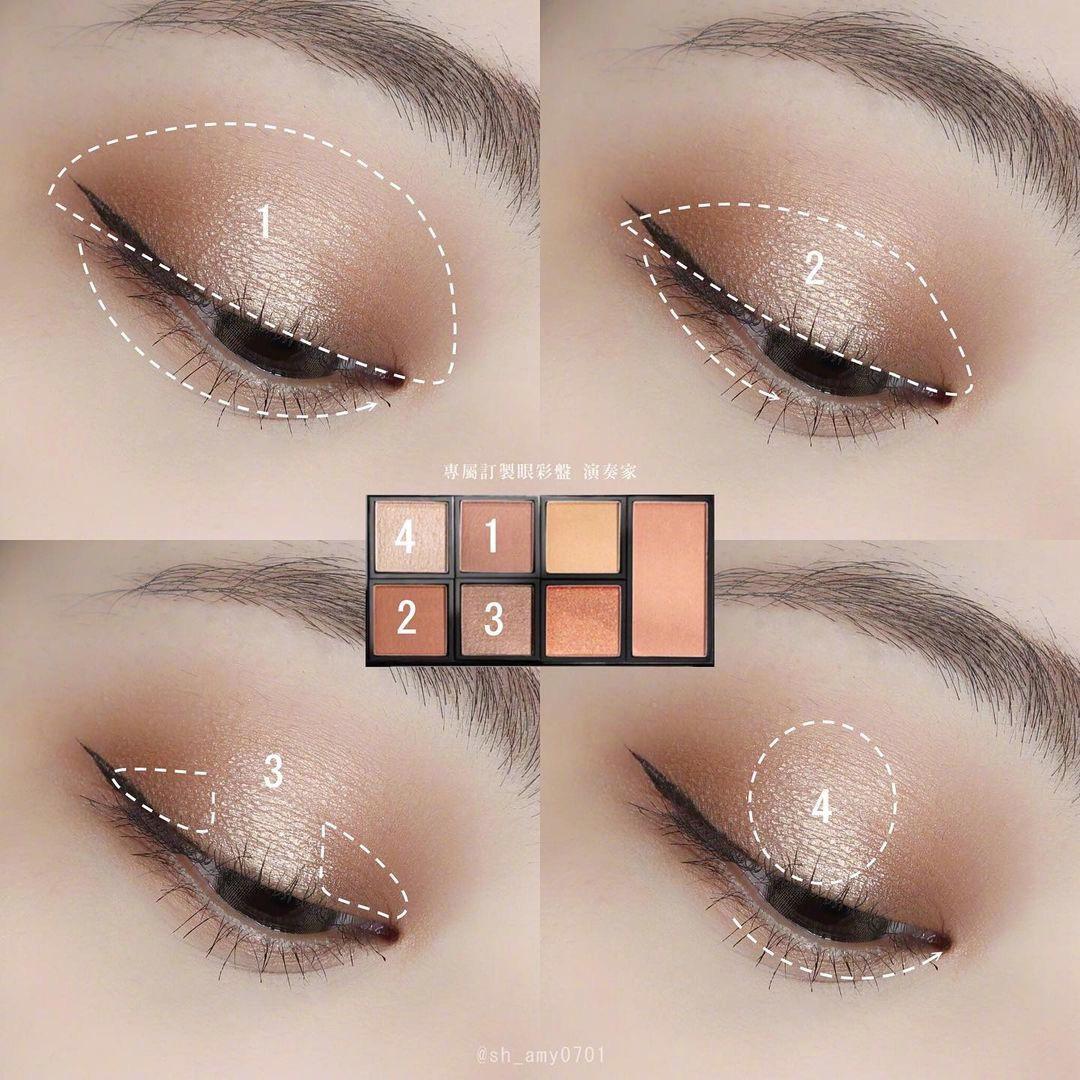 超美的大地色眼影试色及上眼教程暖色调白搭不挑皮