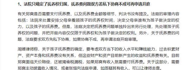 郑爽张恒抚养权案30页判决书写了什么内容?判决书全文中文翻译介绍