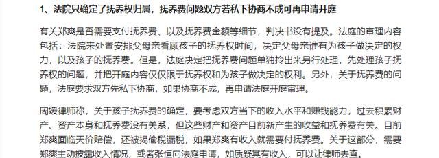 郑爽张恒抚养权案30页判决书写了什么内容？判决书全文中文翻译介绍