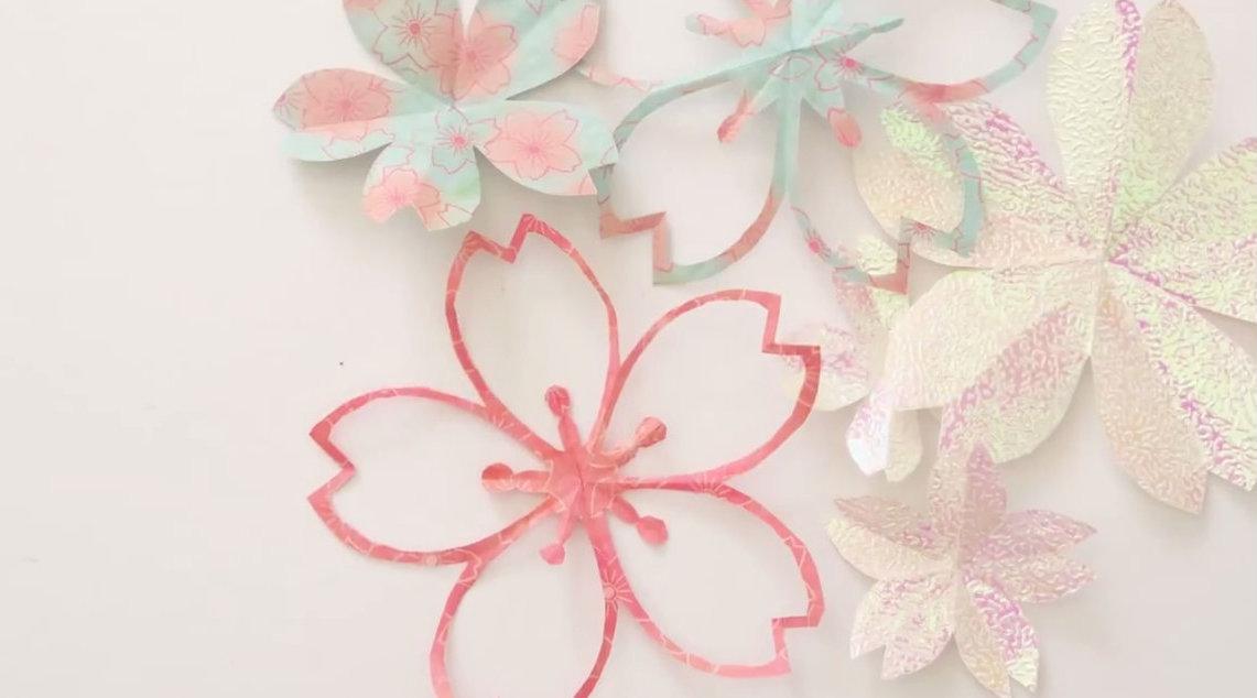 简单好看的樱花剪纸,你学会了吗? simplepapermade