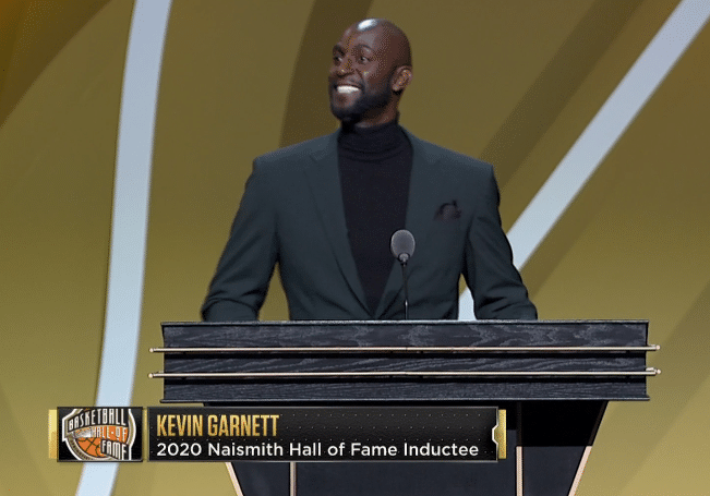 加内特名人堂演讲!生涯一大遗憾,与科比邓肯一起入选是一种荣幸