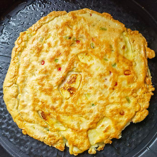 笋瓜片煎饼颜色金黄酥香诱人