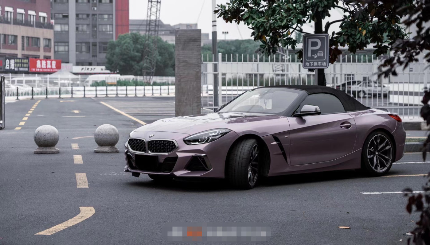 膜呗改色案例宝马z4改色冰莓粉硬汉也能温柔以待