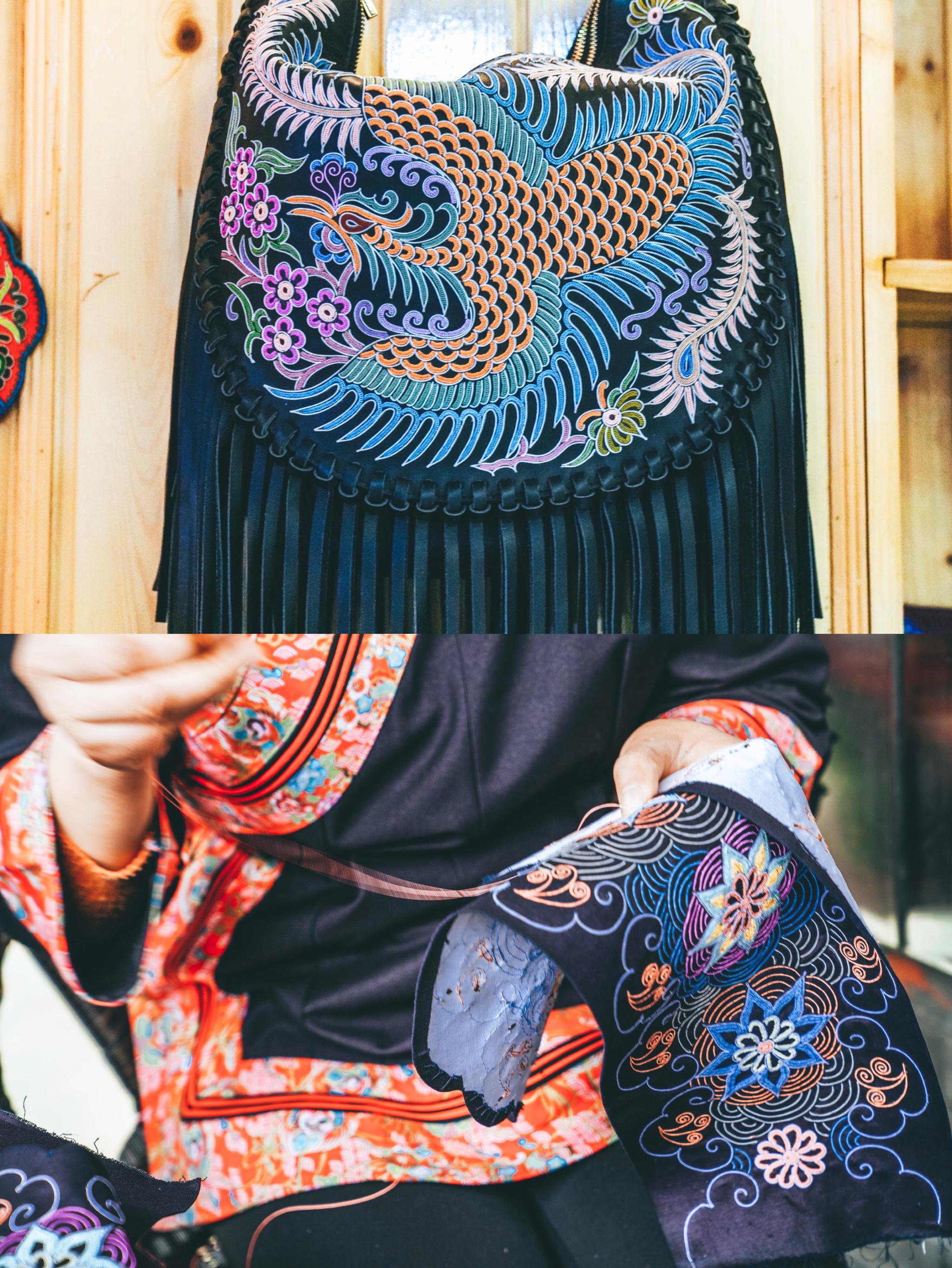 【小贴士】水族马尾绣服饰可以租赁穿上马尾绣服饰在水族村寨里面拍上