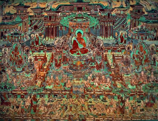 《西方净土变》/唐代/莫高窟壁画