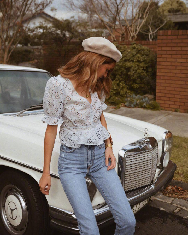 夏日里的法式穿搭,慵懒随性,又带点复古浪漫的感觉|复古|夏日里|碎花