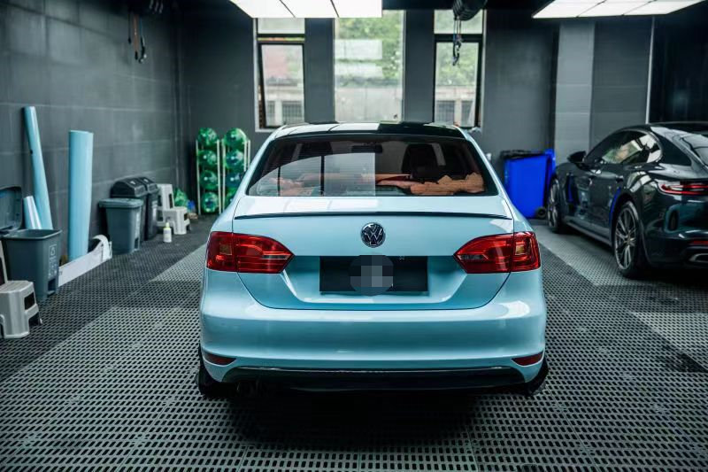 膜呗改色膜案例:大众速腾改色冰川蓝 有种清爽的感觉-新浪汽车