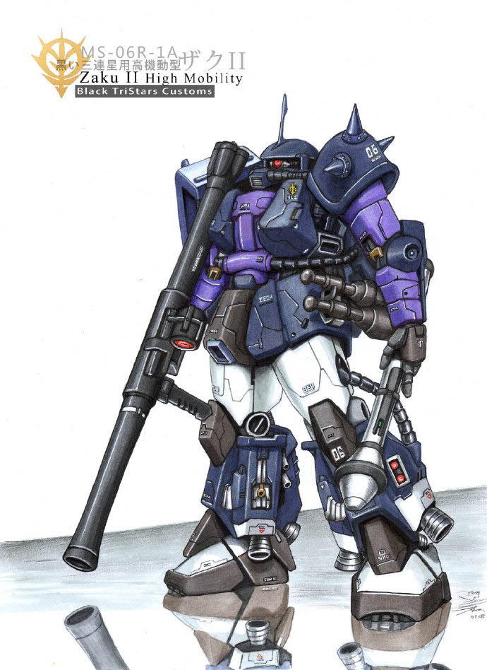 机动战士高达系列吉翁军机体插画合集大家喜欢哪张