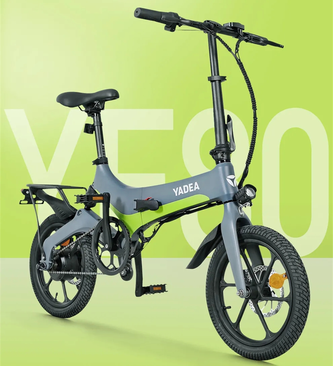 雅迪推出新折叠电动车yf80,配备36v8ah锂电,250w无刷电机!