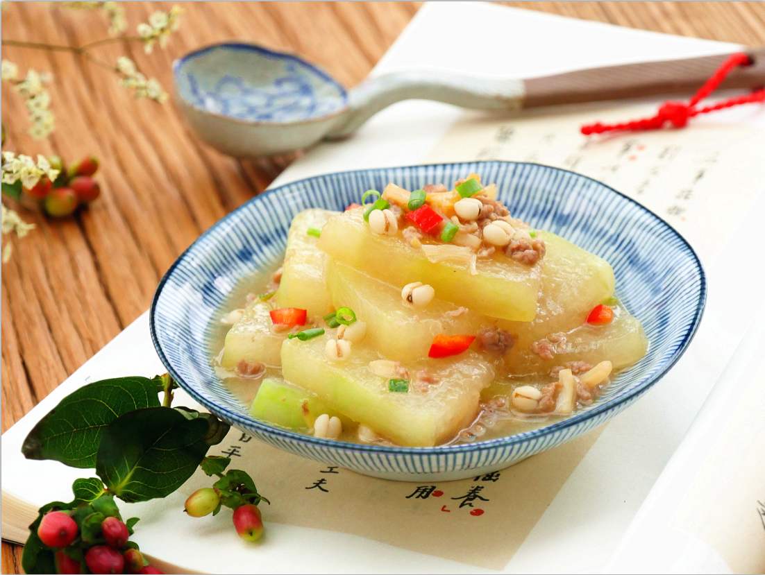 原来干贝蒸冬瓜这样做更美味口感鲜美营养丰富越吃越香