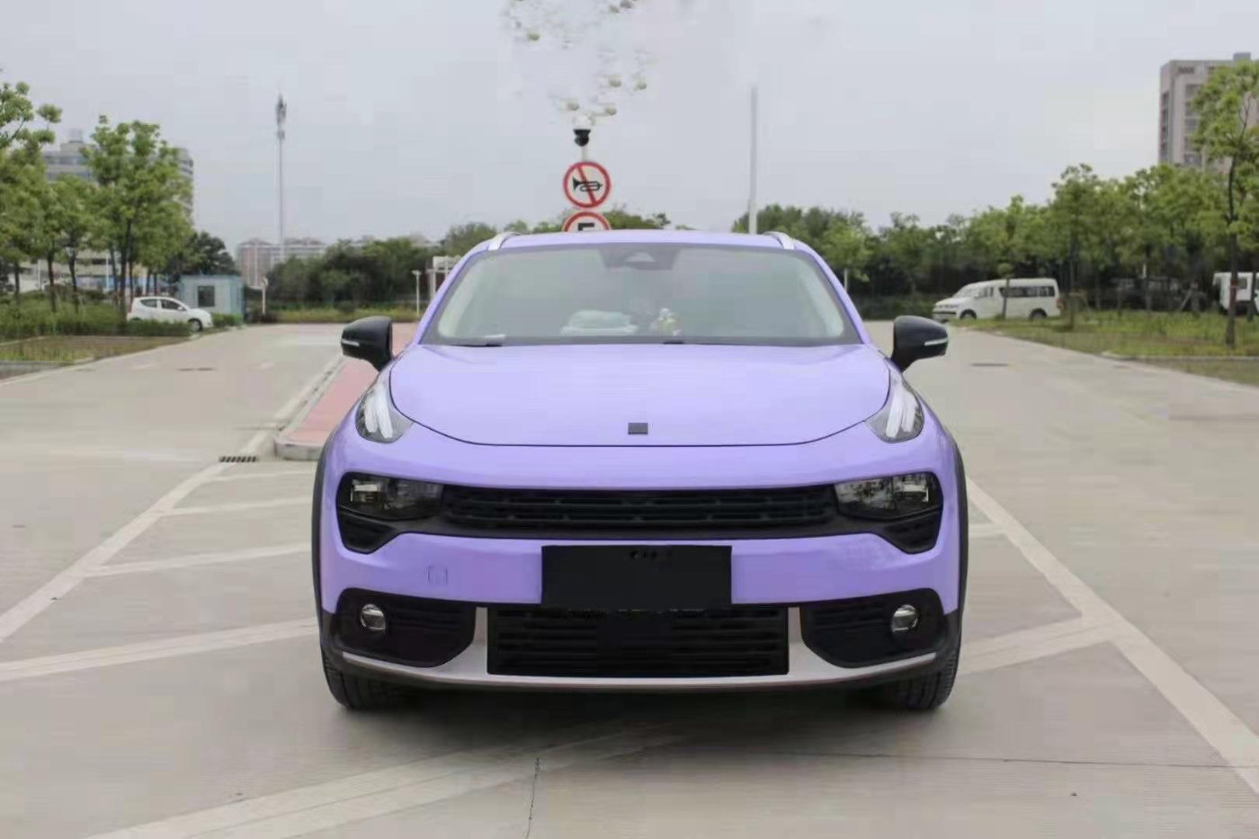 膜呗改色案例领克02改色薰衣草紫似乎味道了一种香味