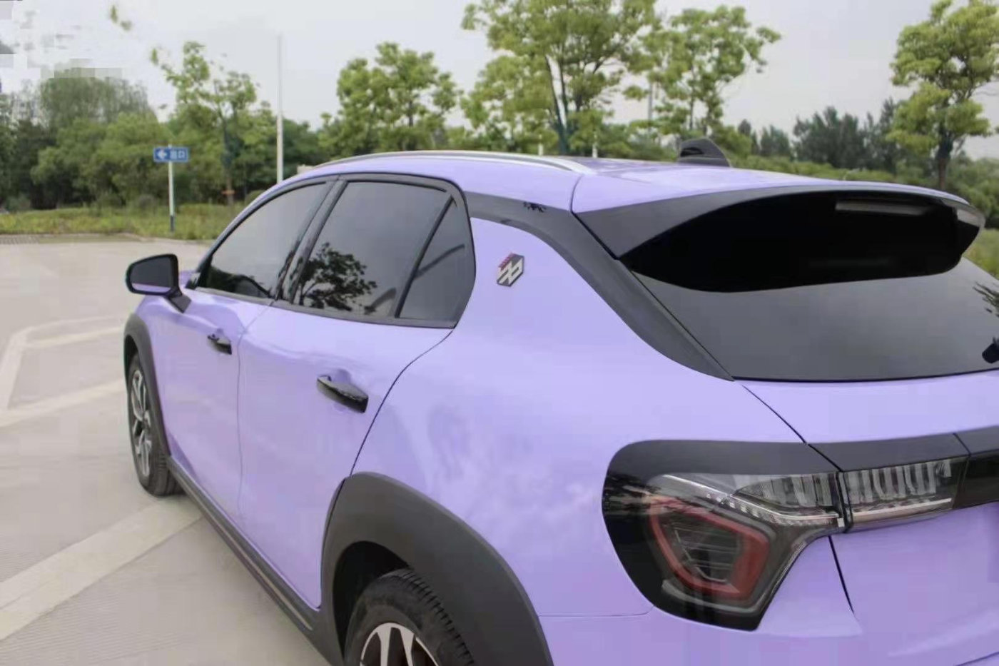 膜呗改色案例领克02改色薰衣草紫似乎味道了一种香味