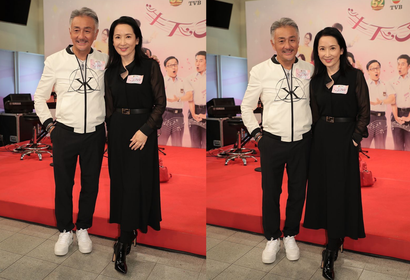 快60的龚慈恩还挺年轻,穿衣自然不扮嫩,脸上有皱纹但皮肤挺白皙