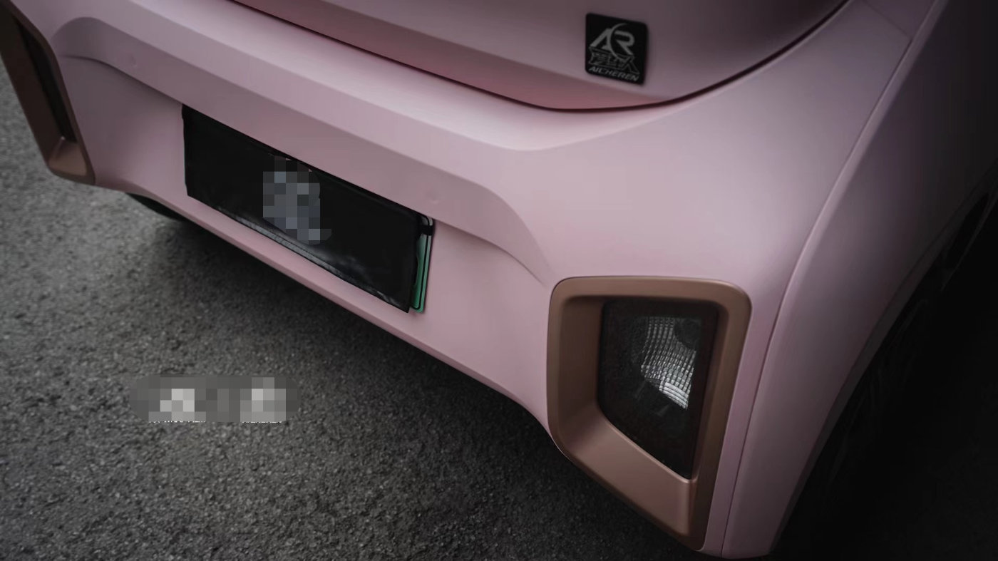 膜呗改色案例宝骏e200换色绸缎粉真的是甜蜜的邂逅