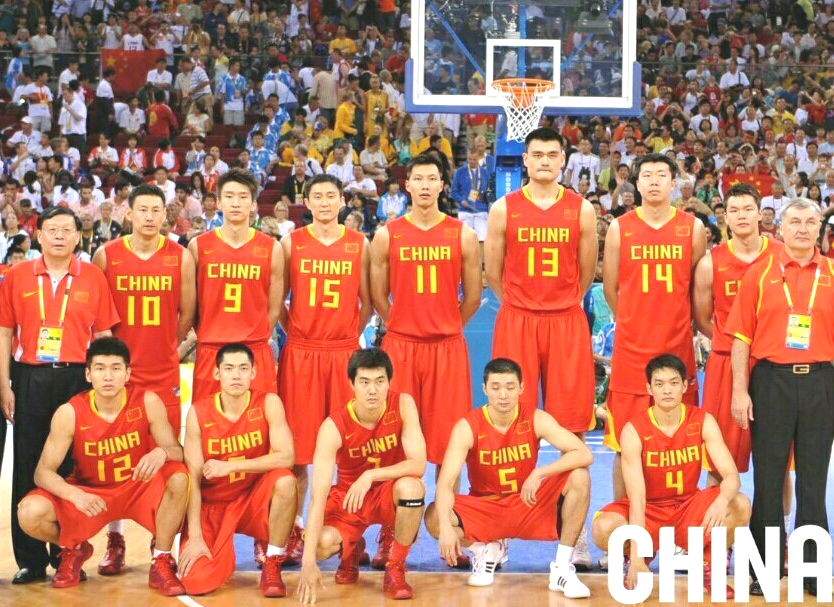 08年中国男篮合照图片