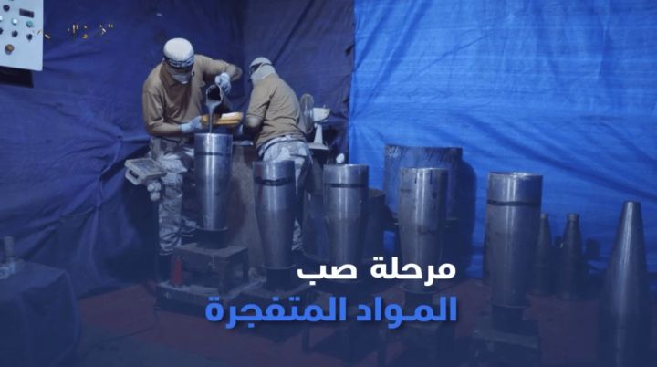 在极端艰苦的条件下，哈马斯工业人员已然拆卸了不少未爆航弹 图源：社交媒体