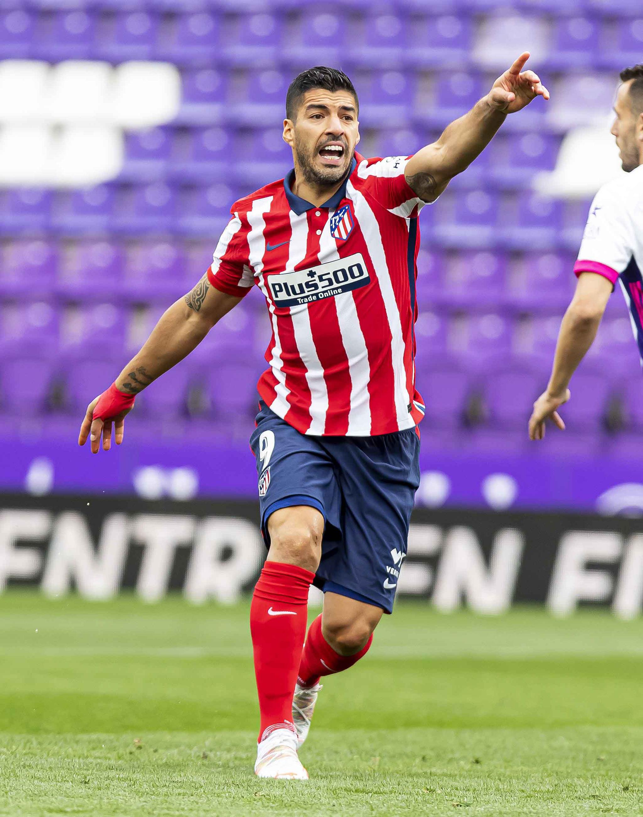 5月22日,马德里竞技队球员苏亚雷斯在比赛中.