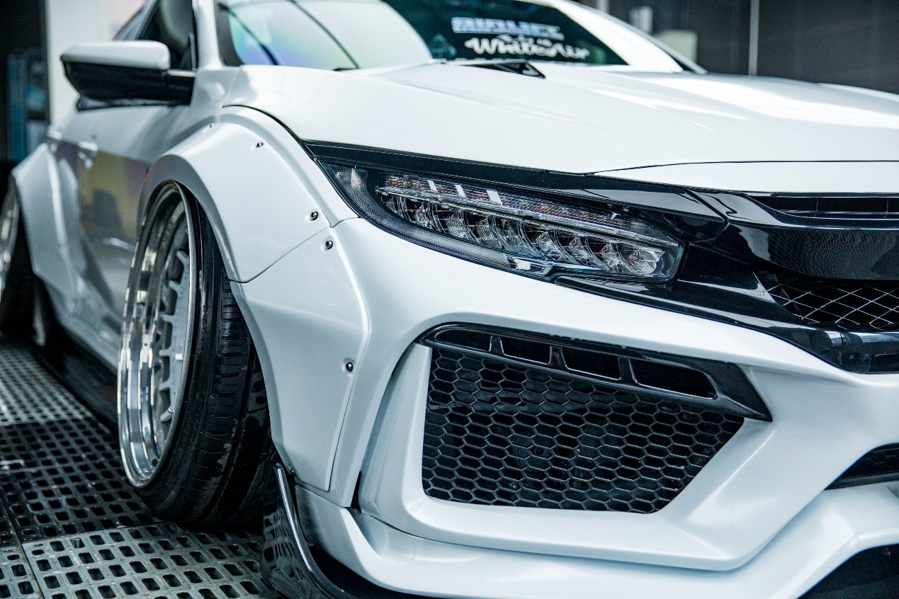 膜呗改色案例本田思域改色膜珍珠白色真的让你一见倾心