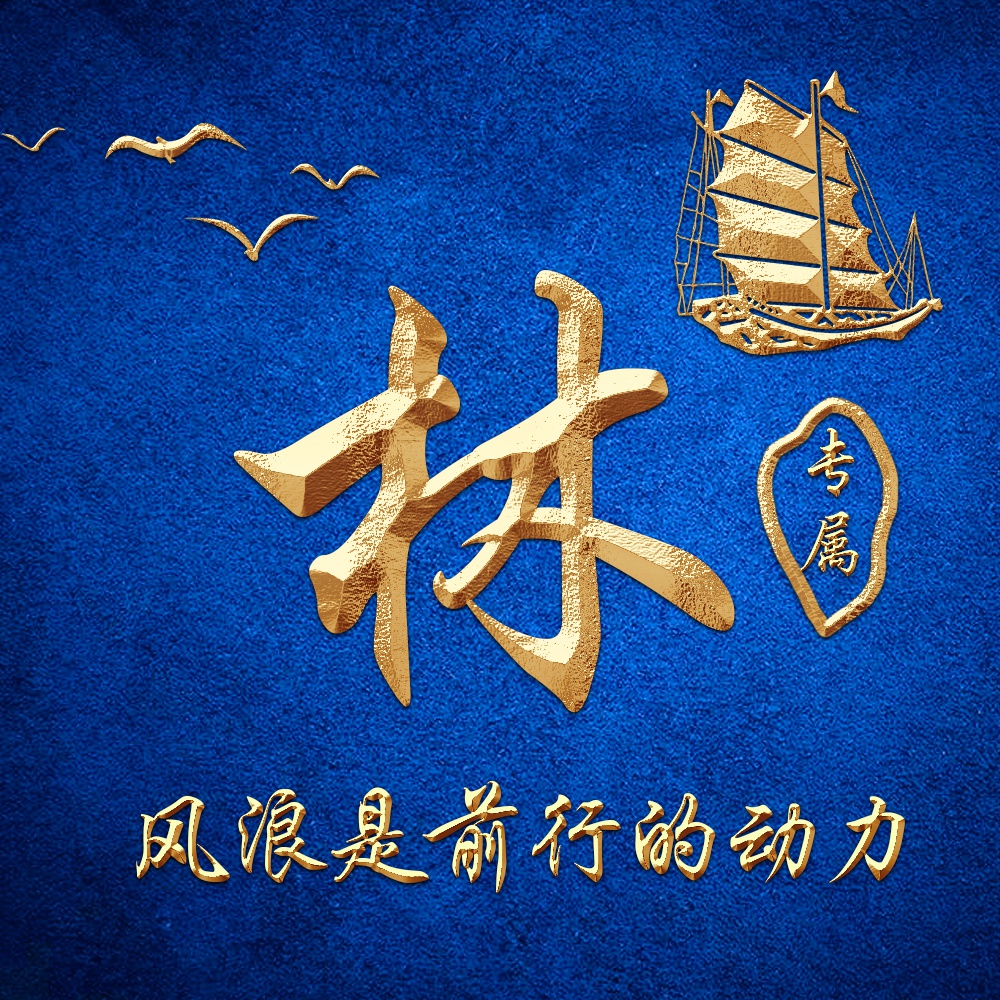 乘风破浪励志前行,19张金色炫酷3d姓氏头像,等你来换上 - 美国人姓氏