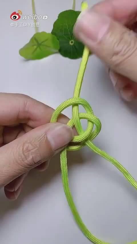 单线纽扣结慢动作细节教程