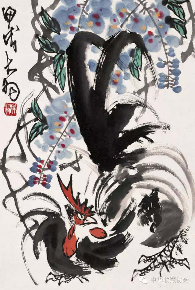 上海齐白石书画院院长汤发周分享齐白石弟子陈大羽画鸡鉴赏