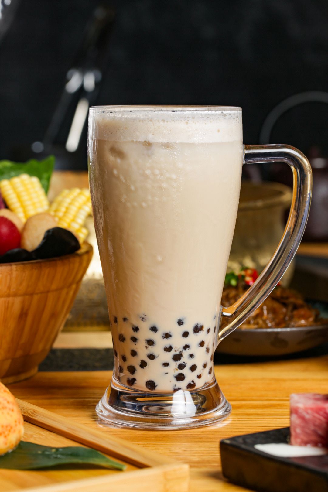 大红袍珍珠奶茶