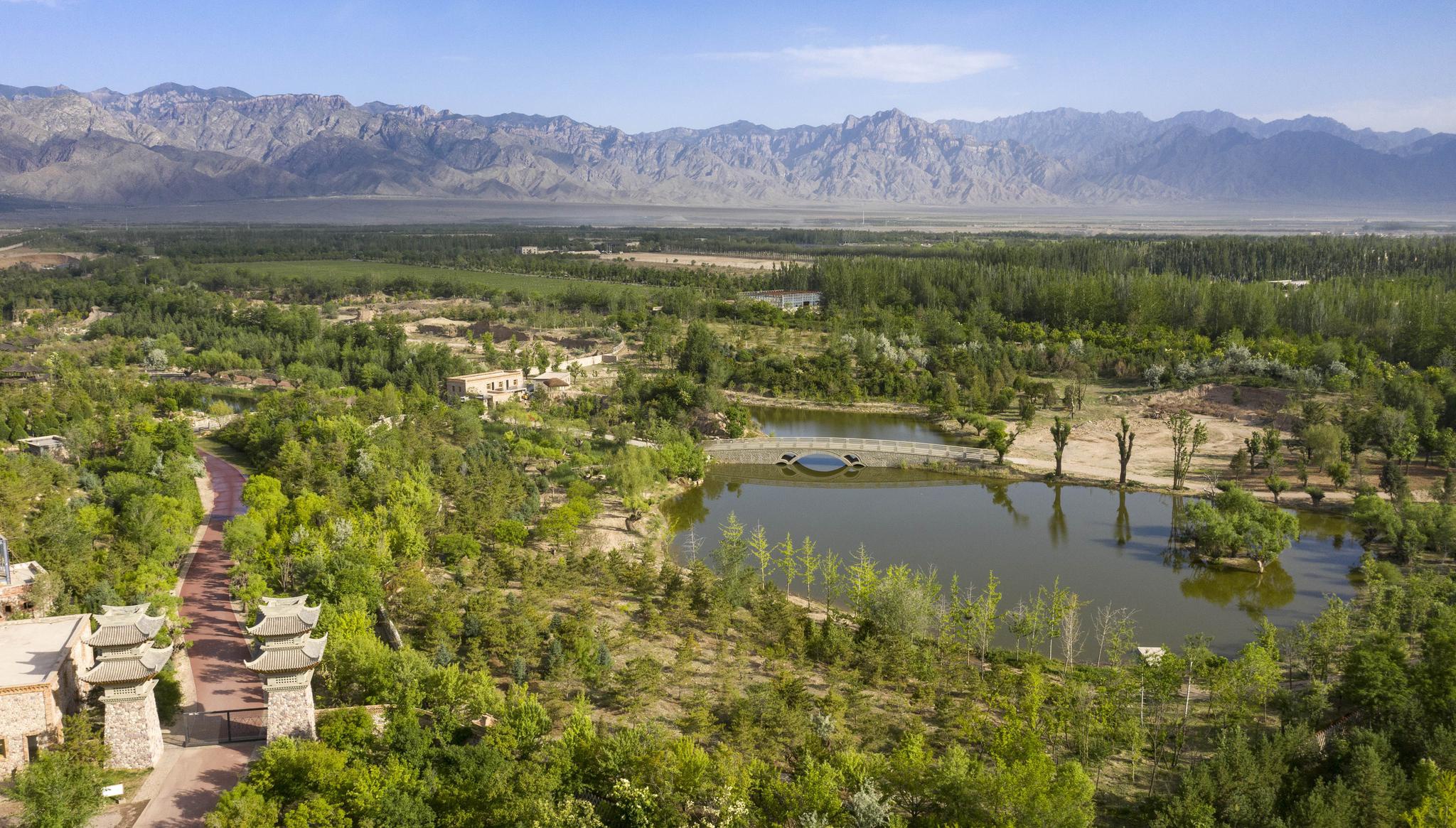 矿坑变公园 贺兰山下新风景|宁夏|银川市_新浪新闻