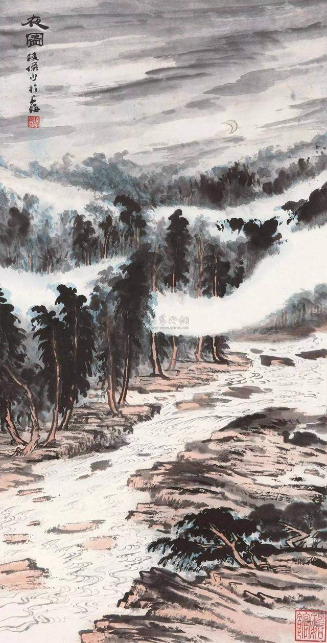 当代山水画大家陆俨少精品绘画欣赏