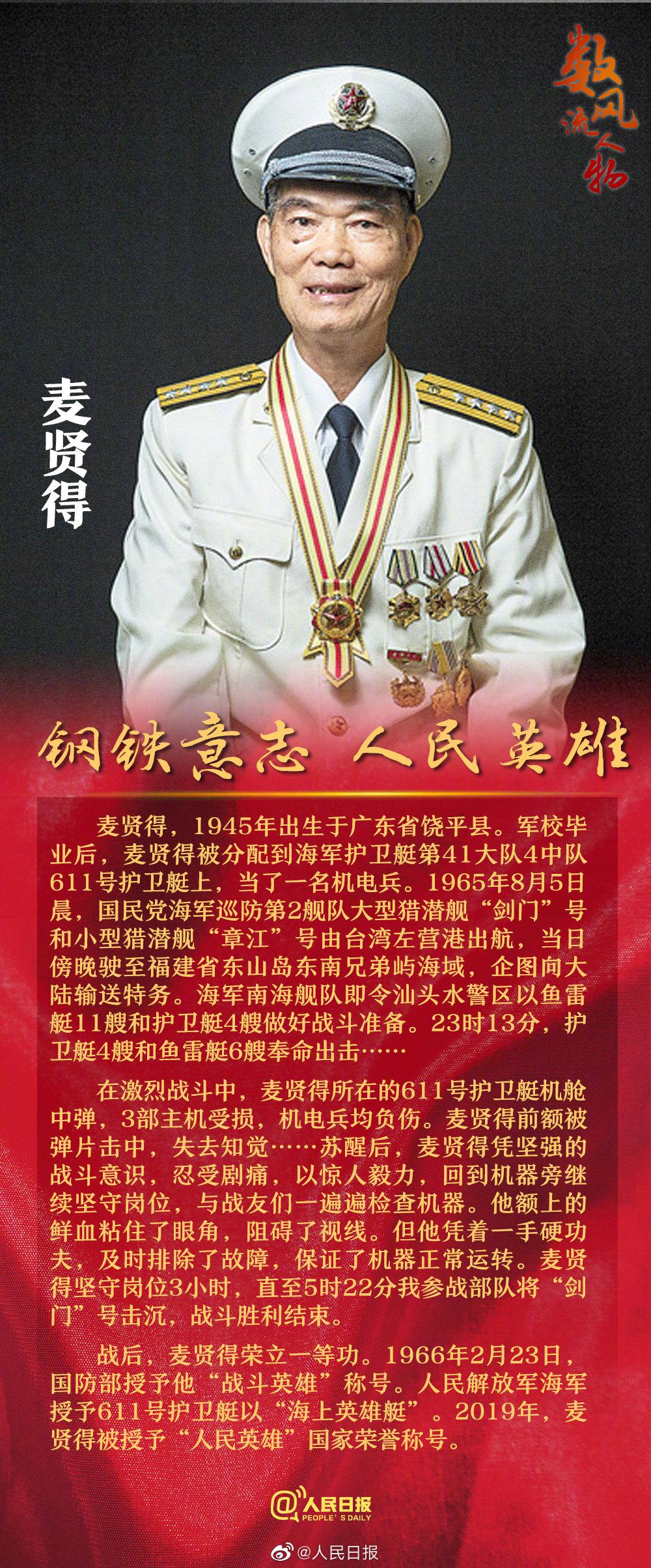 钢铁意志人民英雄麦贤得