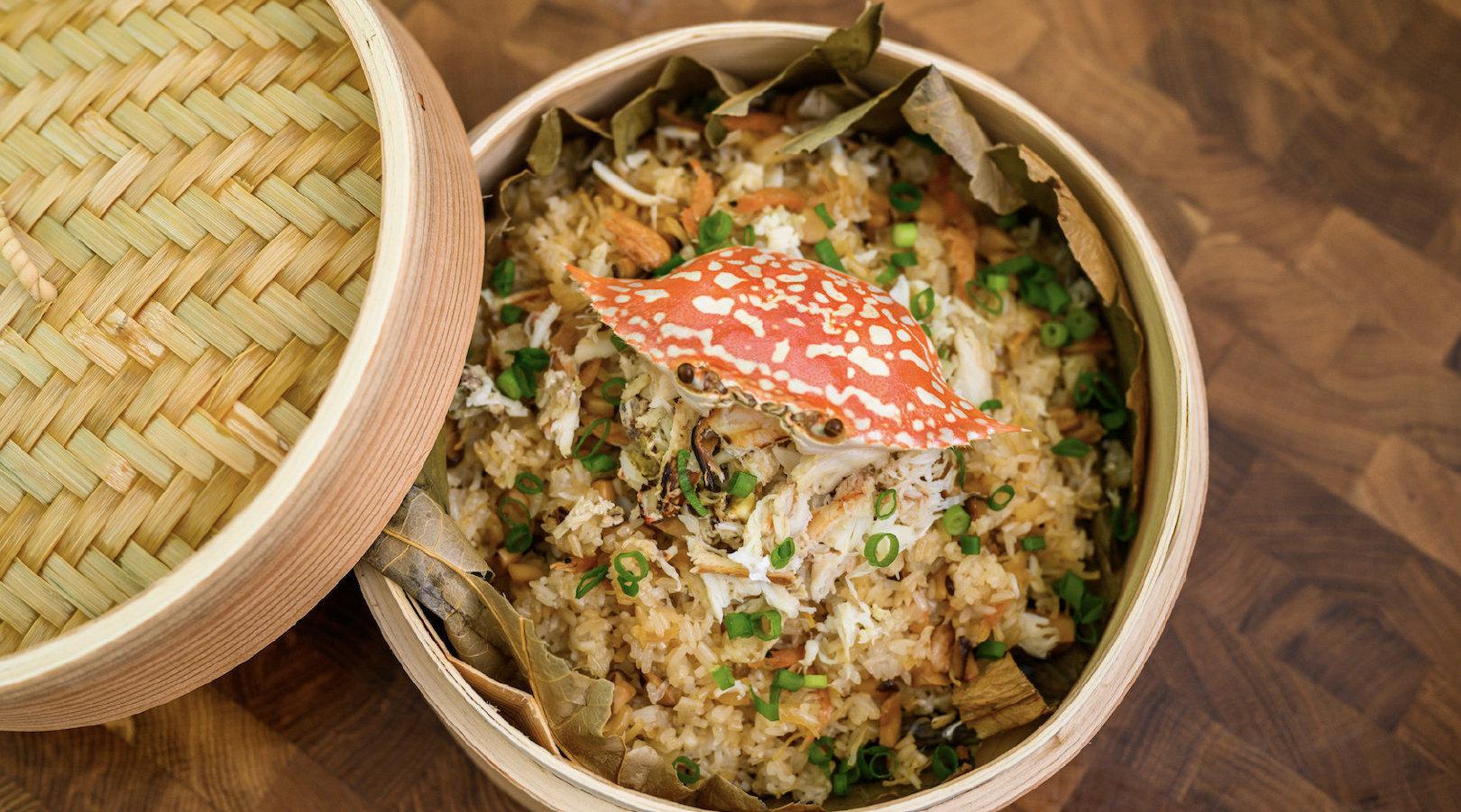 分完真的好好吃打开尝尝看我做的清生炒糯米饭焗豪蟹图片糯米焗蟹煲