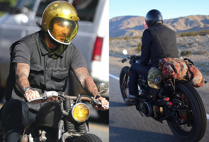 贝克汉姆骑霸气机车,背影太帅了!快50岁还这么热血,不老男神|贝克汉姆