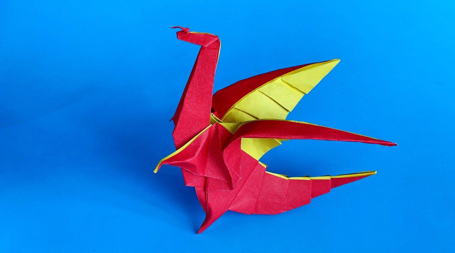 折纸红翼龙