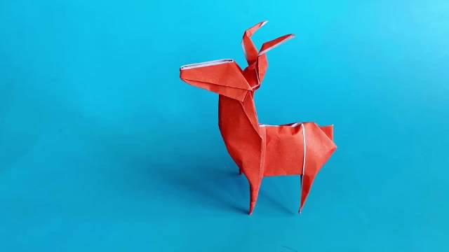 教你折纸小鹿,简单易学,生动形象