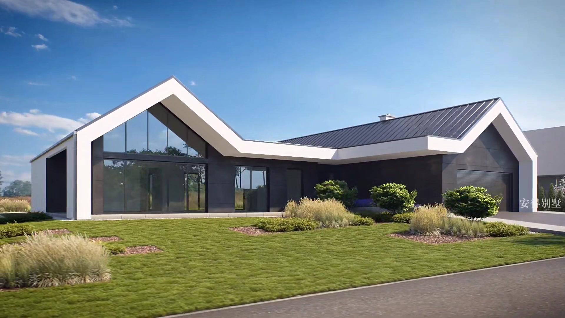 一层现代别墅建造过程,设计了一个月,效果一下子就展示完了