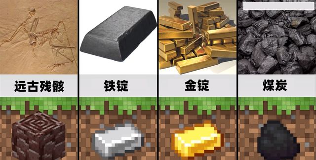 我的世界游戏中矿物真实的样子钻石真的能制作武器