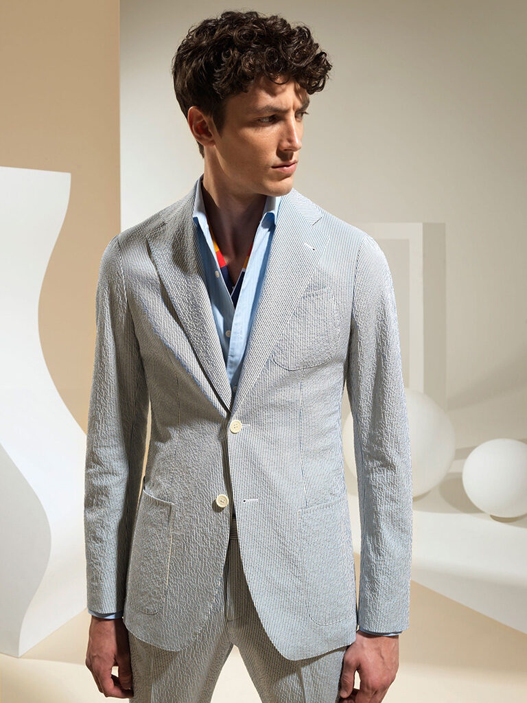 mrc西先生西服定制夏日凉感限定会呼吸的泡泡纱西装