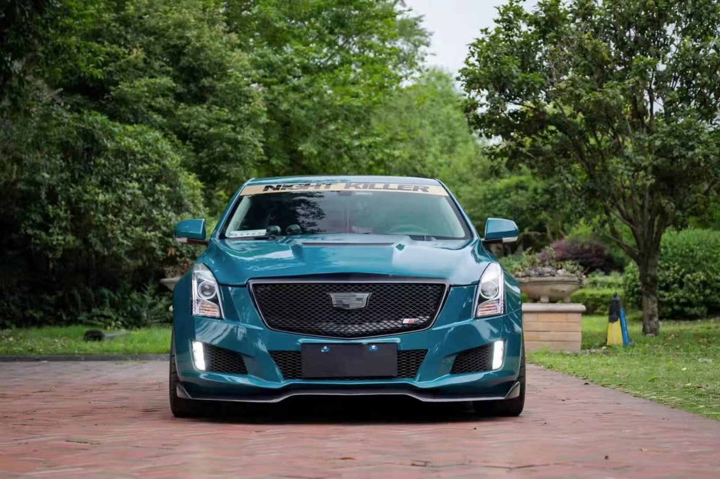 改色膜案例:凯迪拉克ats改色地狱绿 霸气的感觉你怕不怕