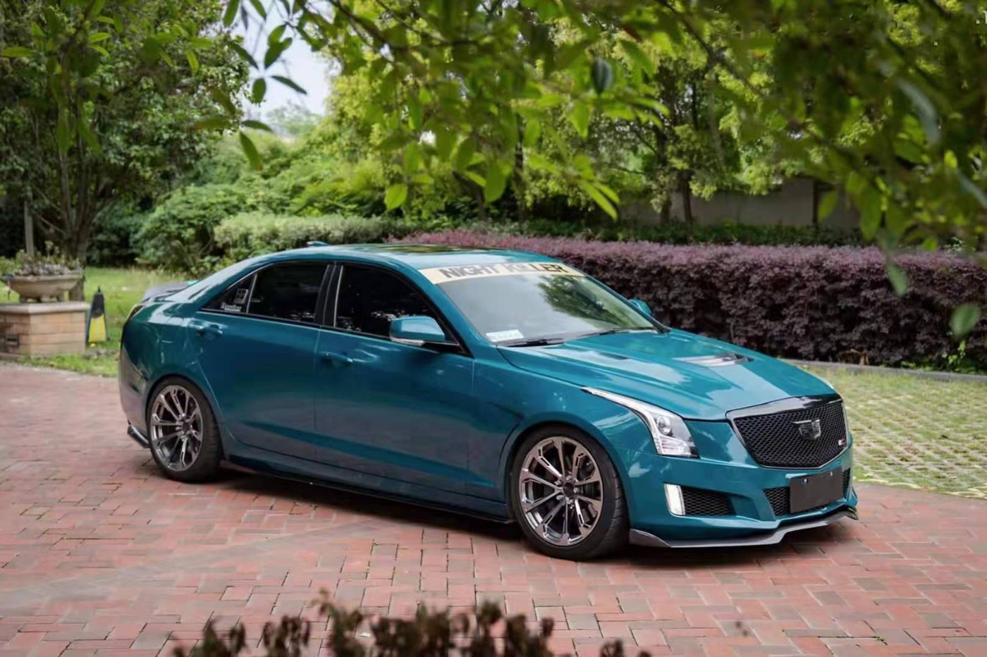 改色膜案例:凯迪拉克ats改色地狱绿 霸气的感觉你怕不怕