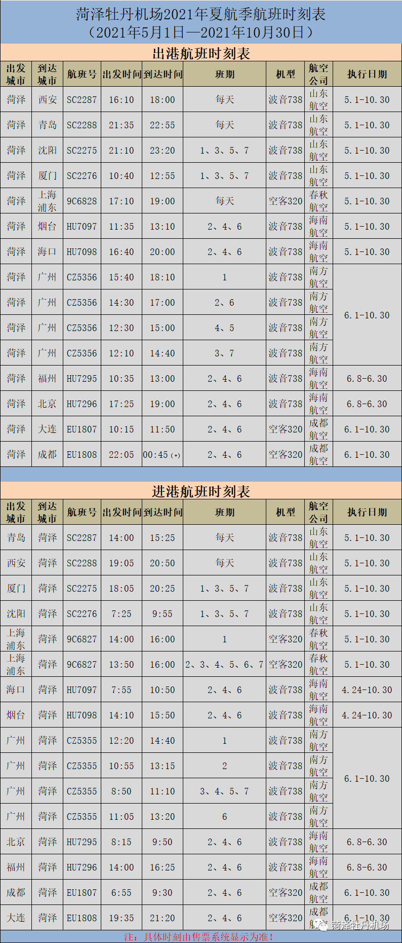 菏泽牡丹机场调整航班计划!还有一批遗失物品快来认领了!