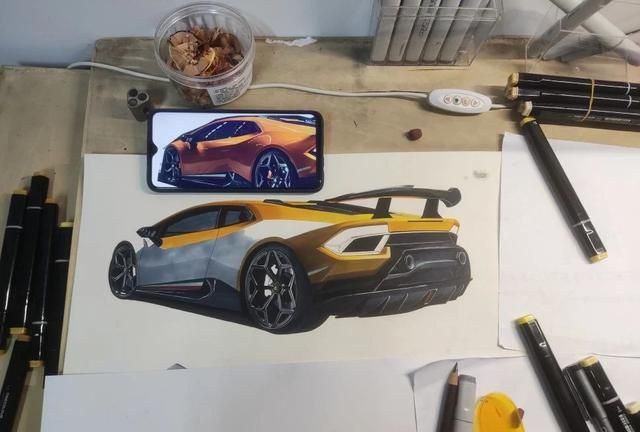 手把手教你画兰博基尼hurricaneperformante