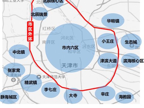 天津内环线地图图片