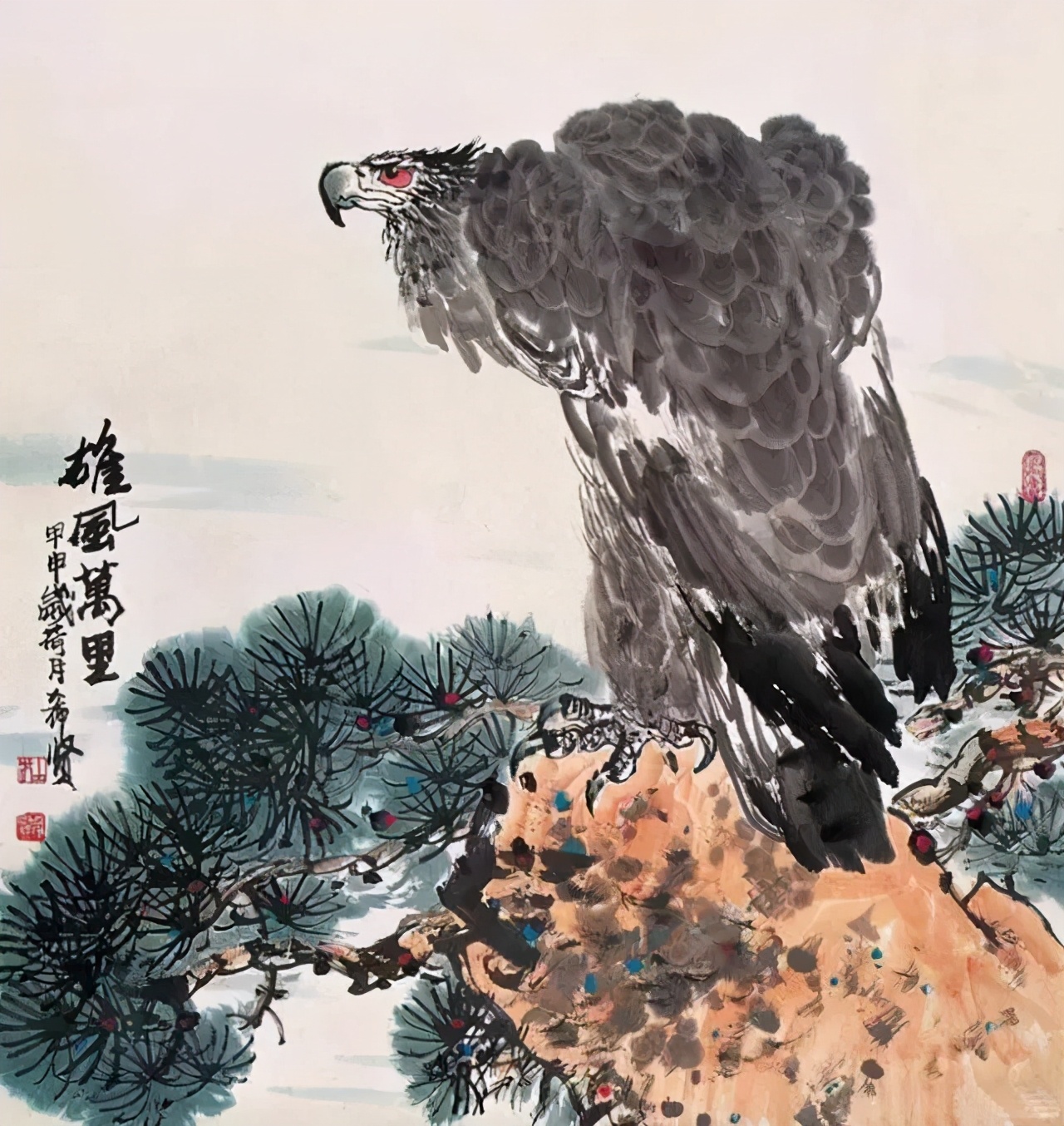 名家推荐 | 杜希贤:笔墨颂长征,雄鹰翱天下