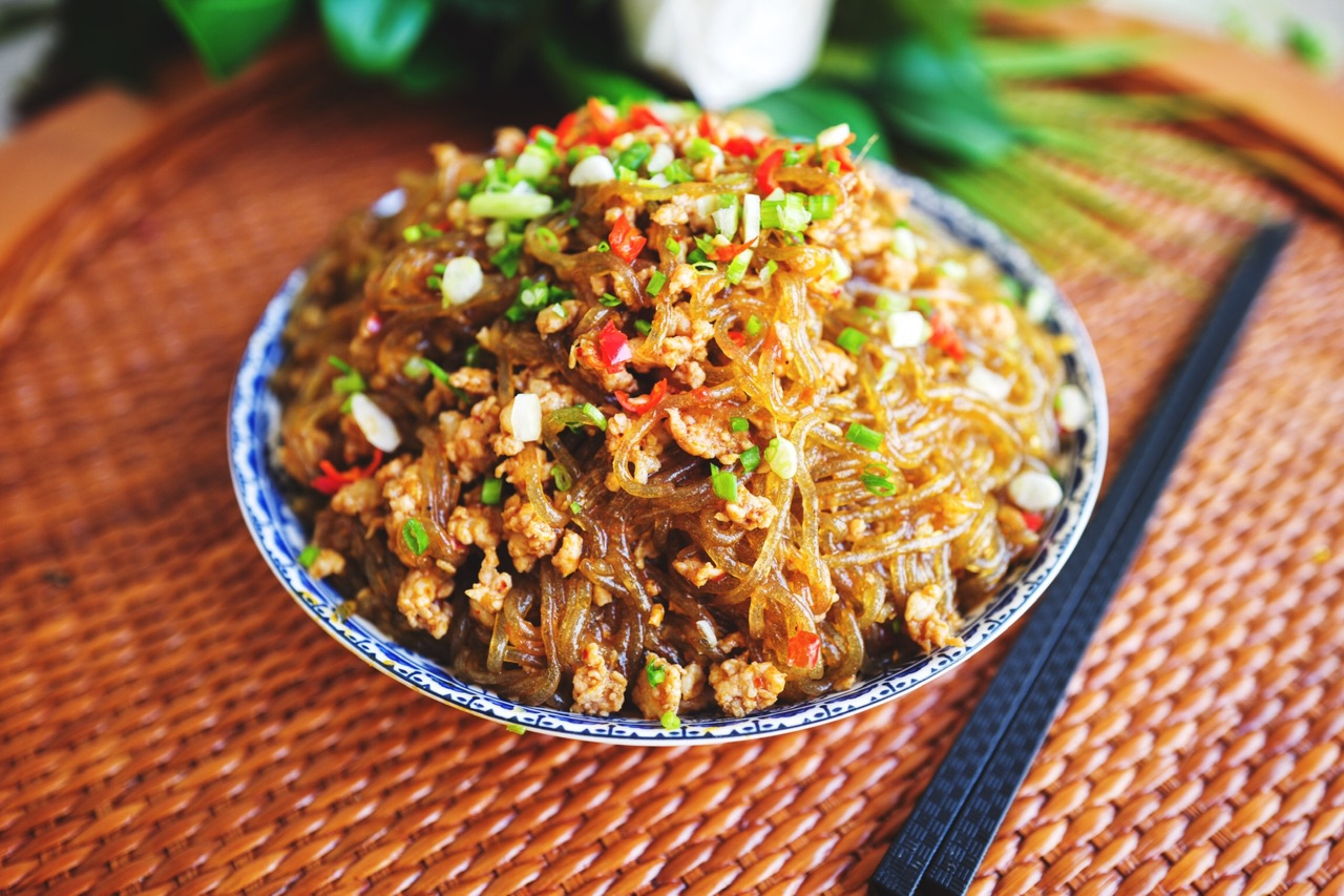 家常菜蚂蚁上树这样做不坨不粘锅简单美味还下饭味道棒棒哒