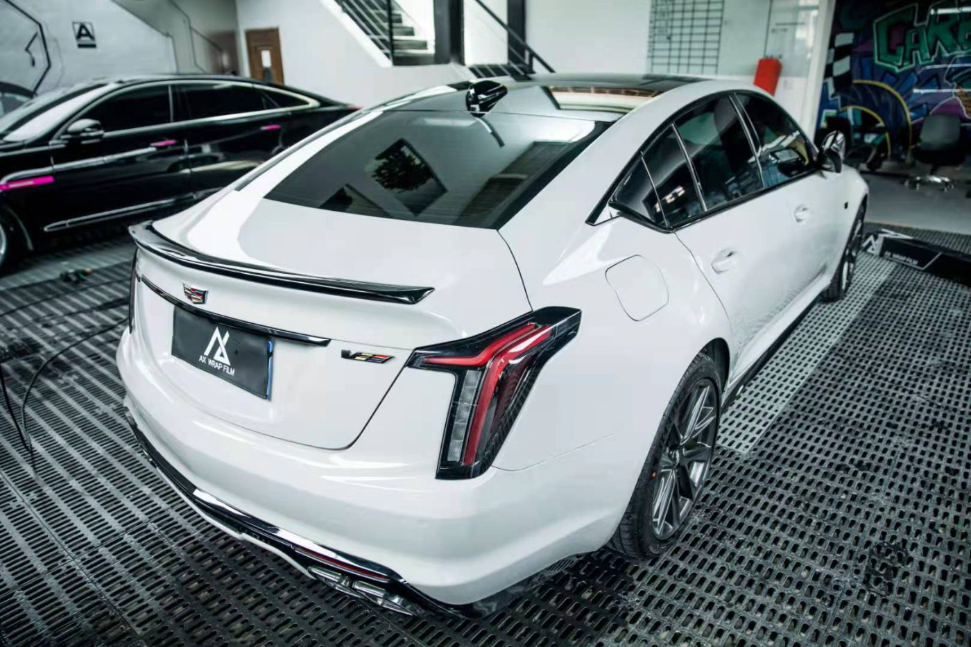 膜呗改色案例凯迪拉克ct5全车换色亚灰就等你来战