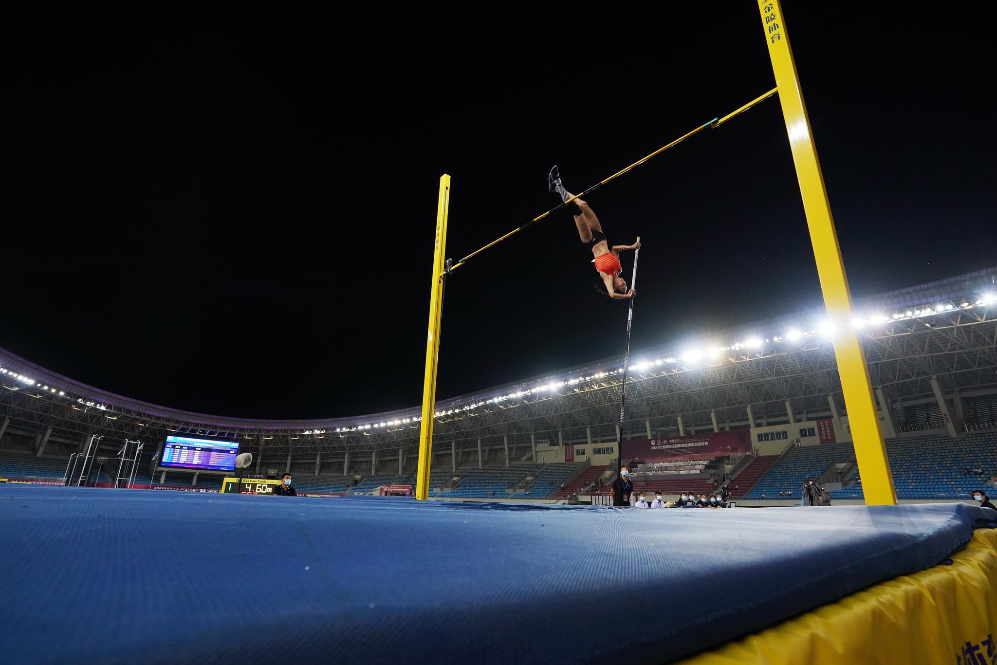 田径——全国冠军赛:女子撑杆跳高决赛赛况|田径|撑杆