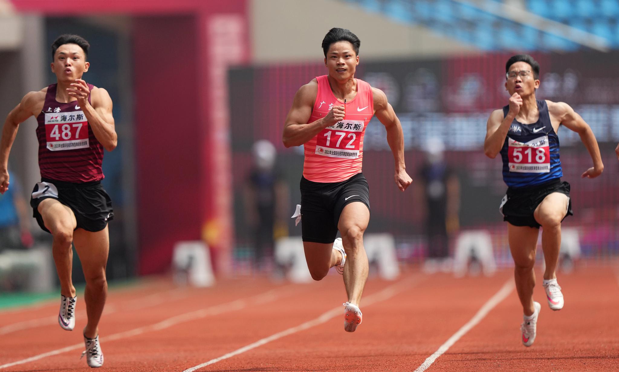 田径——全国冠军赛:男子100米预赛赛况|浙江队|汤星强|福建队_新浪