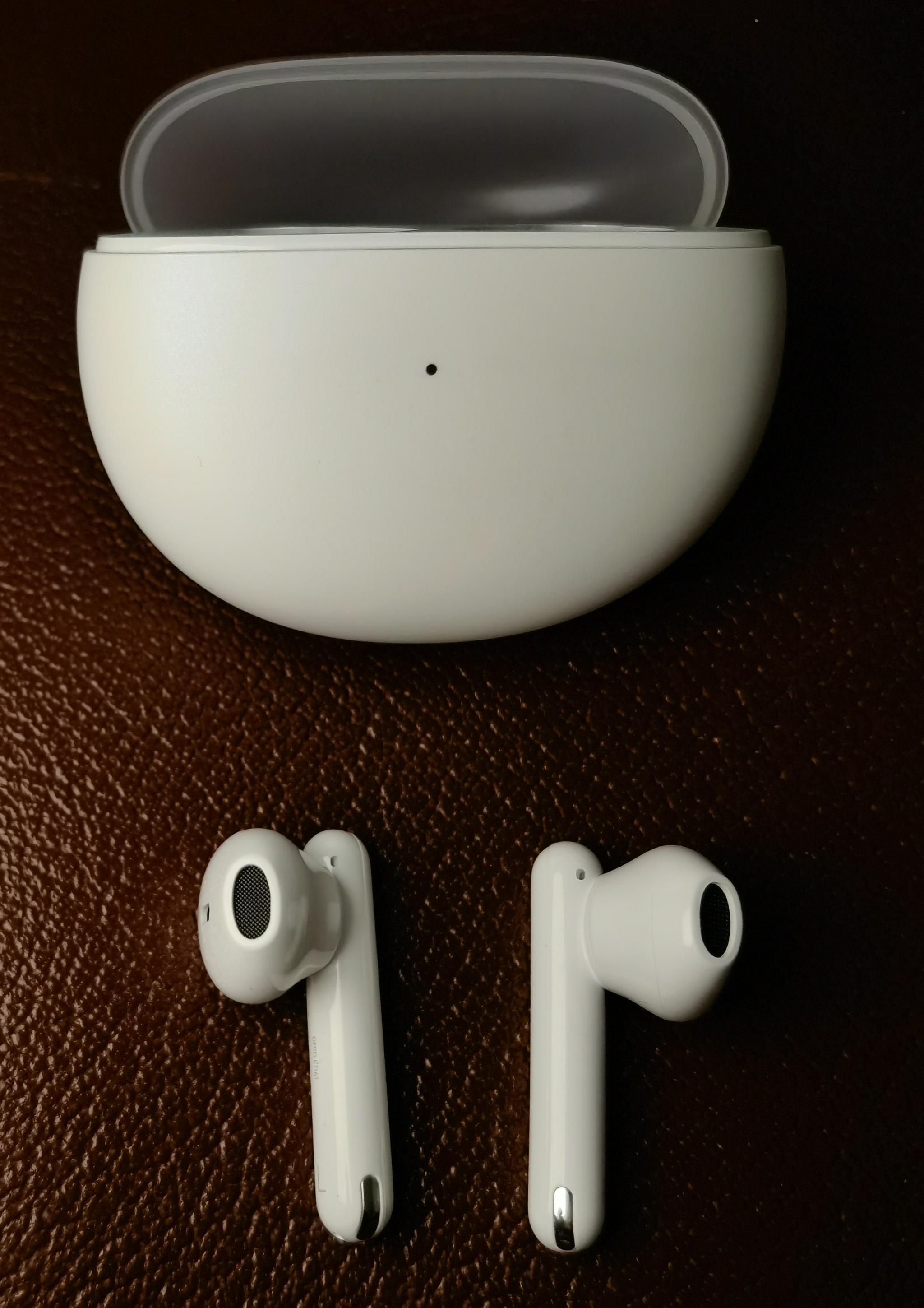 oppoencoair蓝牙耳机颜有透明果冻仓内有德国莱茵实力认证