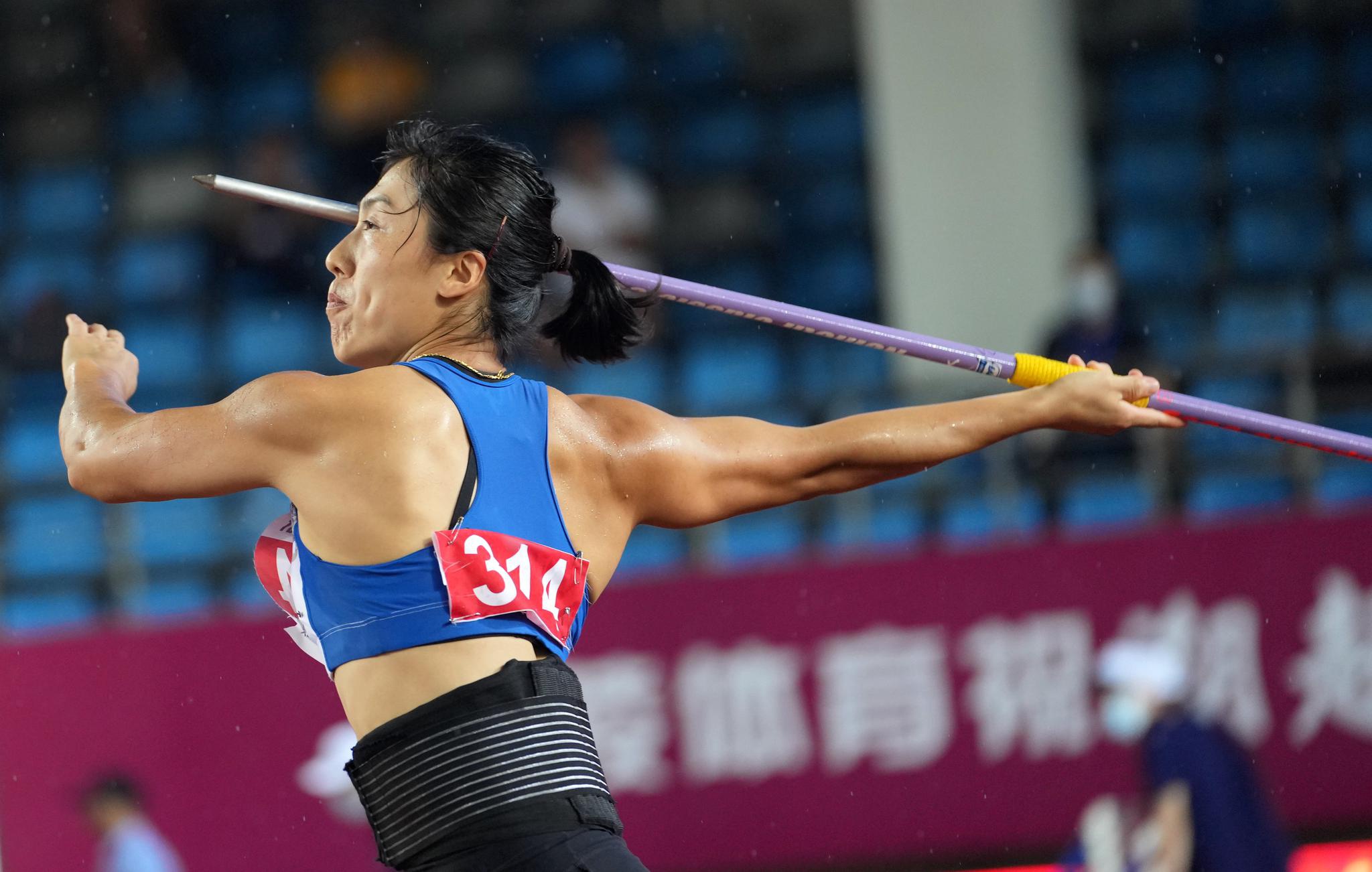 田径——全国冠军赛:吕会会获得女子标枪冠军|体育场|女子标枪|浙江省