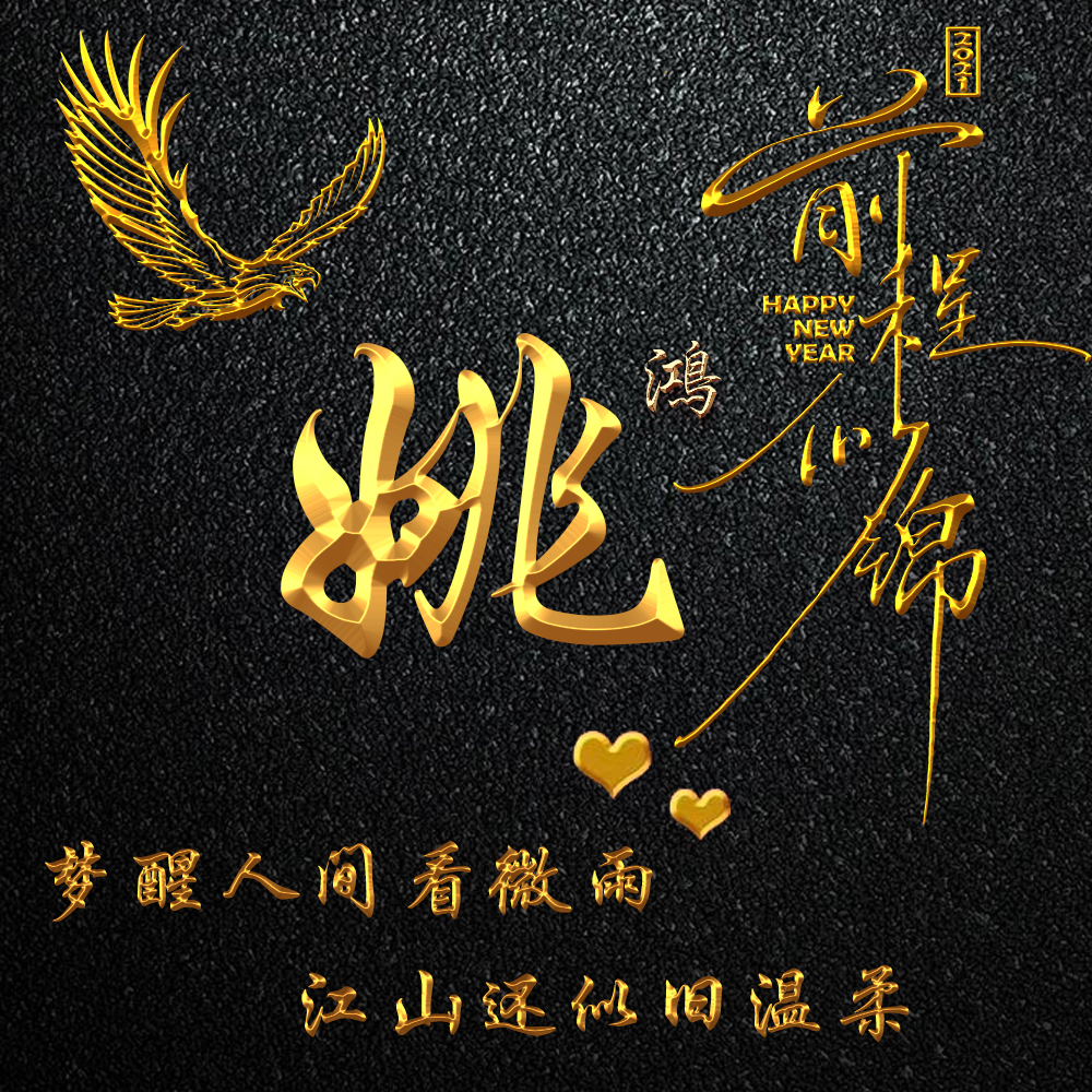 纯金质感姓氏照片头像高端商务打造让你的形象提升一个档次