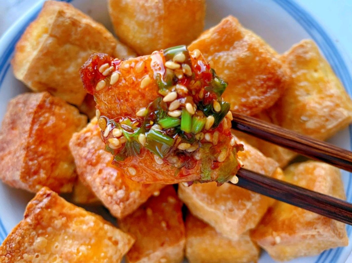 2元钱的神仙料理!无油版炸豆腐,老少皆宜好吃到起飞